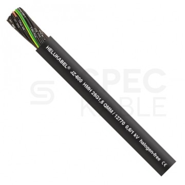 Kabel sterowniczy JZ-600 HMH 3x1,5mm2 czarny 0,6/1kV zewnętrzny bezhalogenowy numerowany olejoodporny Dca linka Helukabel