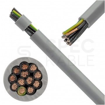 Kabel sterowniczy OPVC-JZ 12x1mm2 szary 300/500V numerowany olejoodporny linka TKD