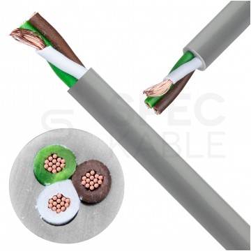 Kabel sterowniczy TECHNOTRONIK LIYY 3x0,14mm2 szary 300/300V olejoodporny linka Technokabel
