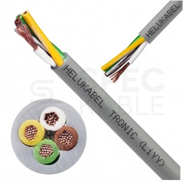 Kabel sterowniczy TRONIC LIYY 4x0,5mm2 szary 300/500V olejoodporny linka Helukabel