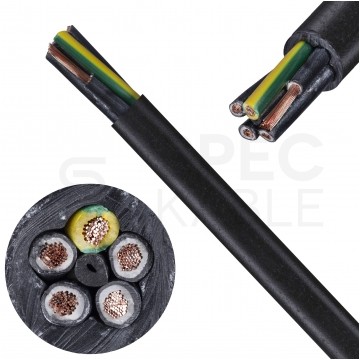 Kabel sterowniczy ziemny BiT 1000 FR 5x1mm2 czarny 0,6/1kV zasilający numerowany olejoodporny linka Bitner