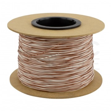 Kabel telekomunikacyjny krosówka TDY 2x0,5mm biało-brązowy 150V montażowy drut Mercor