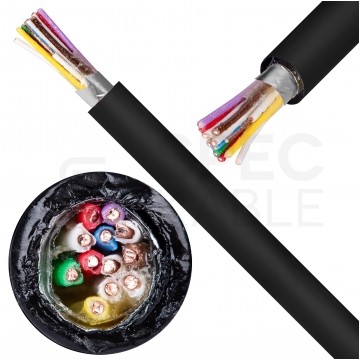 Kabel telekomunikacyjny miejscowy XzTKMXpw 6x2x0,5mm czarny parowany ziemny żelowany drut Bitner