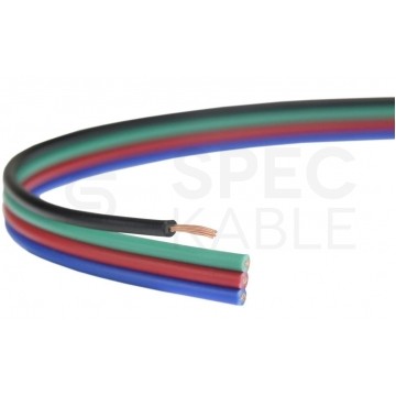 Kabel telekomunikacyjny wstążkowy TLWY RGB LED 4x0,35mm2 kolorowy 12/24V montażowy linka LED LABS