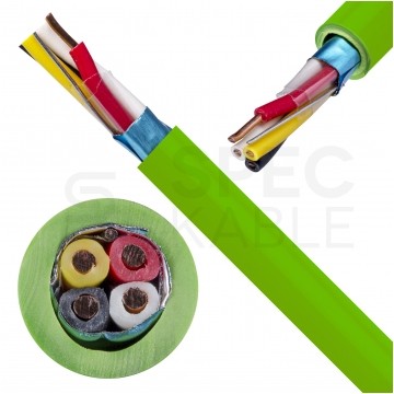 Kabel transmisyjny E-BUS 2x2x0,8mm do magistrali instalacyjnej EIB KNX zielony 300V ekranowany bezhalogenowy Dca drut Alantec