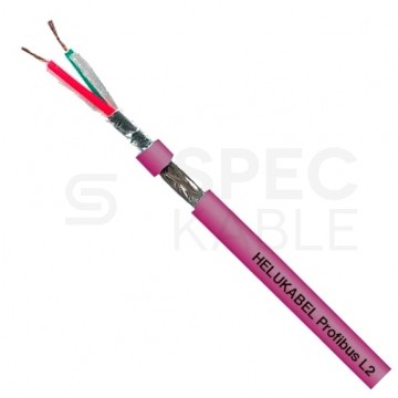 Kabel transmisyjny PROFIBUS L2 1x2x0,64mm do magistrali przemysłowej Profibus fioletowy 100V ekranowany drut Helukabel