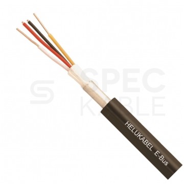 Kabel transmisyjny ziemny E-BUS 2x2x0,8mm do magistrali instalacyjnej EIB KNX czarny 150V ekranowany bezhalogenowy drut Helukabel