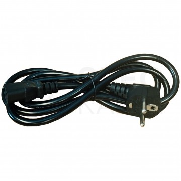 Kabel zasilający OMYp do sprzętu Audio i RTV z wtyczką IEC320 C7 (ósemka) 2,5A czarny 5m