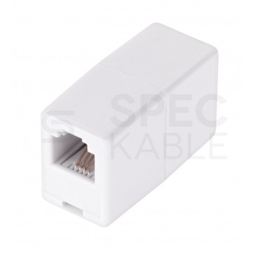 Łącznik modularny telefoniczny 2xRJ12 6p6c kat.3 typu beczka