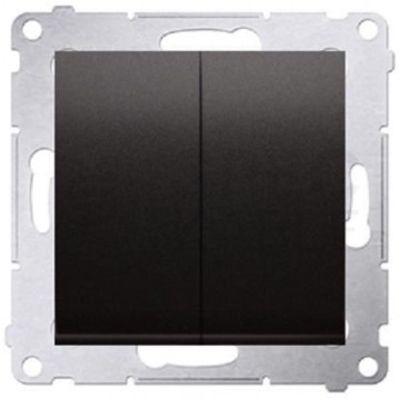 Łącznik świecznikowy podwójny SIMON 54 antracyt 10AX Kontakt Simon DW5.01/48