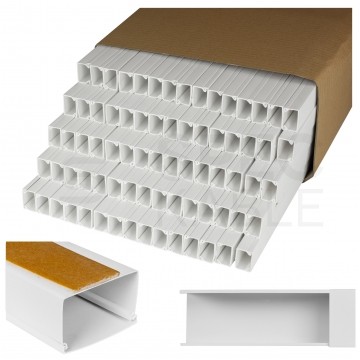 Listwa elektroinstalacyjna kanał kablowy BKK 15x10mm korytko z pokrywą i taśmą montażową 2-stronną KARTON=300m (150szt) NEKU