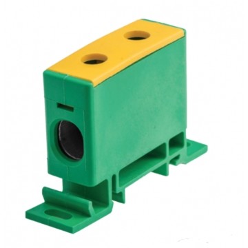 Listwa zaciskowa Al/Cu (max. 50mm2) na szynę TH35 1-torowa żółto-zielona Pawbol
