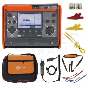 Miernik wielofunkcyjny z funkcją testu wyłączników RCD tester cyfrowy LCD do instalacji elektryczych i odbiorów SONEL MPI-520S