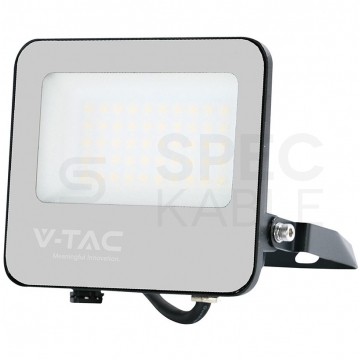 Naświetlacz, projektor LED SMD 30W 5550lm 6500K IP65 czarny barwa CW biała zimna IK06 V-TAC VT-4435-5 5 LAT GWARANCJI