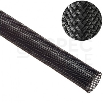 Oplot kablowy poliestrowy 6mm czarny pleciony bezhalogenowy JDD Tech