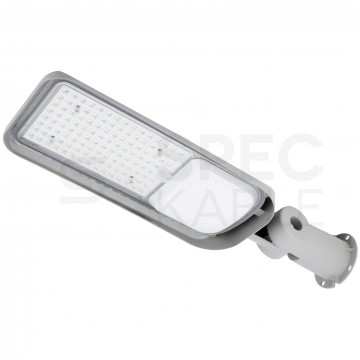 Oprawa, lampa uliczna LED JAZMIN 100W 13500lm 4000K IP65 jasnoszara barwa NW biała neutralna czujnik zmierzchu BEMKO