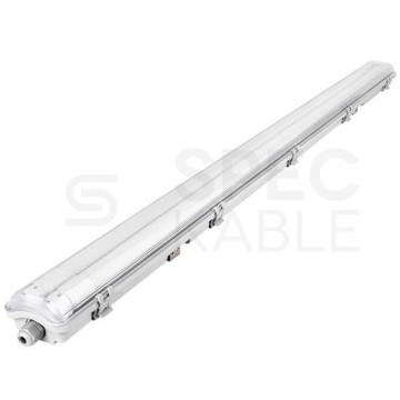 Oprawa sufitowa hermetyczna 120cm lampa 230V z tubami LED 2x36W 3600lm IP65 barwa CW biała zimna MASTER LED