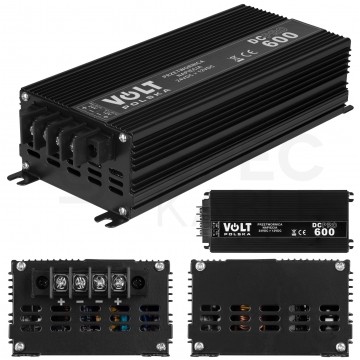 OUTLET Reduktor Przetwornica napięcia stałego DC 24V / 12V max. 600W 45A bezzakłóceniowa VOLT DC-600 PRO