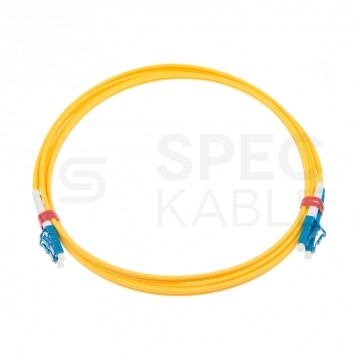 Patchcord światłowodowy FO SM LC/UPC-LC/UPC duplex 9/125 G.657A1 2.8mm LSZH żółty 1m PFOT