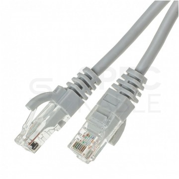 Patchcord UTP kat.5e kabel sieciowy LAN 2x RJ45 linka szary 10m ATEL