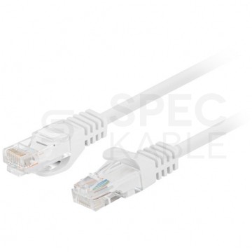 Patchcord UTP kat.6 kabel sieciowy LAN 2x RJ45 linka biały 0,5m LANBERG