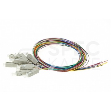 Pigtail światłowodowy FO MM SC/UPC 50/125 OM4 Semi Tight 0.9mm LSZH kolorowe 2m 12szt PFOT
