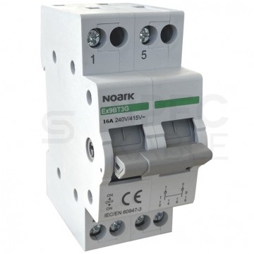 Przełącznik wyboru zasilania Sieć-Agregat 1-0-2 16A instalacyjny 2-modułowy NOARK