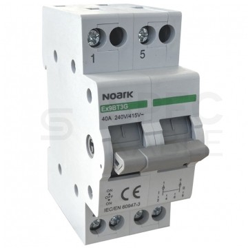 Przełącznik wyboru zasilania Sieć-Agregat 1-0-2 40A instalacyjny 2-modułowy NOARK