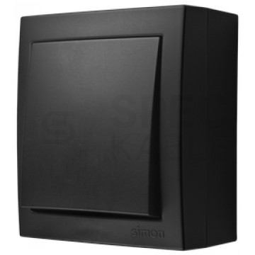 Przycisk odbijający bez piktogramu SIMON Aquaclick natynkowy bryzgoszczelny IP44 czarny matowy 10AX Kontakt Simon ACP1/49