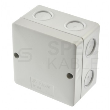 Puszka instalacyjna KSK 80 natynkowa 81x81x54mm bezhalogenowa hermetyczna IP66 szara