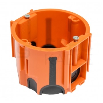 Puszka instalacyjna podtynkowa typu ProDuo fi: 68x60 dwukomponentowa wiatroszczelna IP30 pomarańczowa