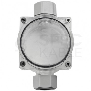 Puszka instalacyjna z 2 dławikami PG11 (4-9mm) natynkowa 60x100x48mm hermetyczna IP68 transparentna