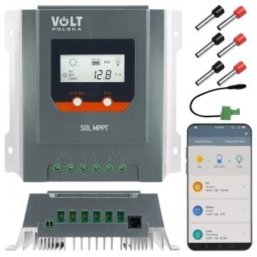 Regulator solarny Kontroler ładowania MPPT 20A 12V/24V LCD BLUETOOTH VOLT