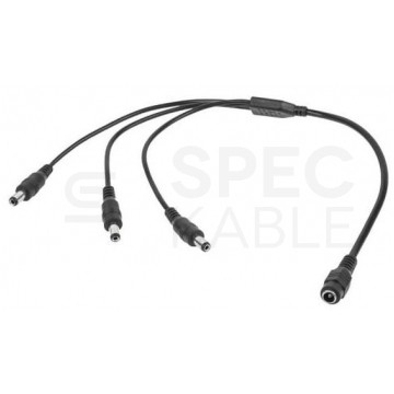 Rozgałęźnik zasilając do prądu stałego DC 1x gniazdo DC 2,1/5,5mm / 3x wtyk DC 2,1/5,5mm na kablu 25cm