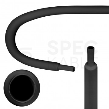 Rurka termokurczliwa pogrubiona z klejem RTMK 40/12mm czarna 1m