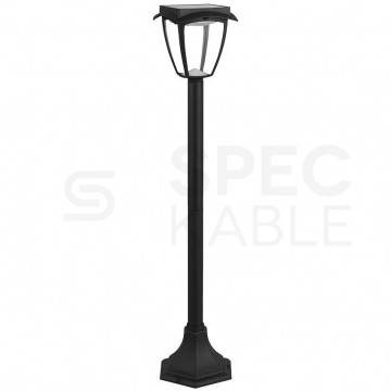 Solarny słupek ogrodowy wysokość 93cm IP44 2W 110lm 2200mAh barwa 3000-6000K czarny V-TAC VT-984-S 3 LATA GWARANCJI
