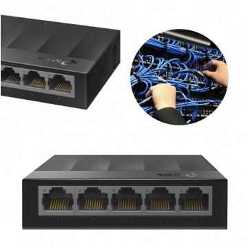 Switch Desktop 5x port RJ45 (Gigabit Ethernet 1000Mb/s) przełącznik niezarządzalny TP-Link LS1005G