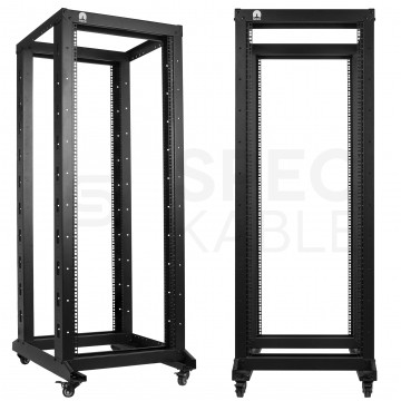 Szafa stojąca OPEN RACK 19" 18U 600x800mm Stojak do serwerów i magazynów energii Otwarta Czarna NEKU