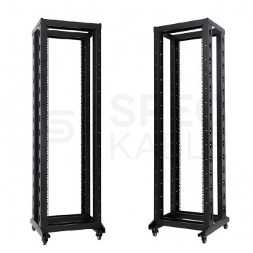 Szafa stojąca OPEN RACK 19" 32U 600x800mm Stojak do serwerów i magazynów energii Otwarta Czarna NEKU