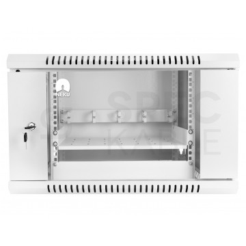Szafa wisząca RACK 19" 6U 600mm drzwi szklane biała NEKU TS BOX