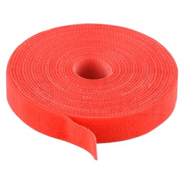 Taśma rzepowa 16mm 4m czerwona Back To Back do organizacji kabli i przewodów