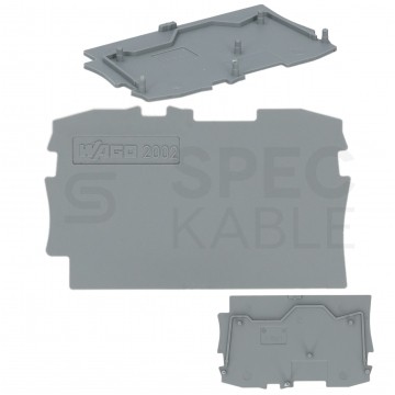 WAGO 2002-1291 Ścianka końcowa / wewnętrzna szara do złączek szara WAGO TOP JOBS 2,5mm2