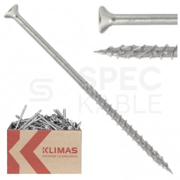 Wkręty ciesielskie w białym ocynku z łbem stożkowym i gniazdem TORX 4,0x45 mm MASTER 300szt