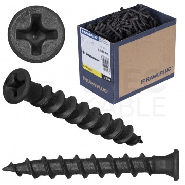 Wkręty fosfatowane 5,0x35 mm do wzajemnego łączenia płyt gipsowo-kartonowych RAWLPLUG 500szt