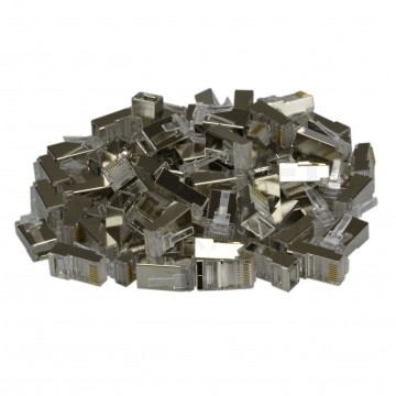 Wtyk modularny RJ45 8P8C kat.6 ekranowany FTP uniwersalny drut linka NEKU opakowanie WORECZEK 100szt.