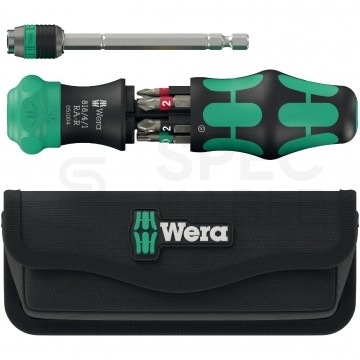 Zestaw bitów, koncówek z rękojeścią 6 sztuk w etui Kraftform Kompakt 20RA-R Imperial WERA