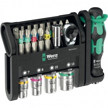 Zestaw bitów z grzechotką 21szt "Tool-Check Modular" WERA