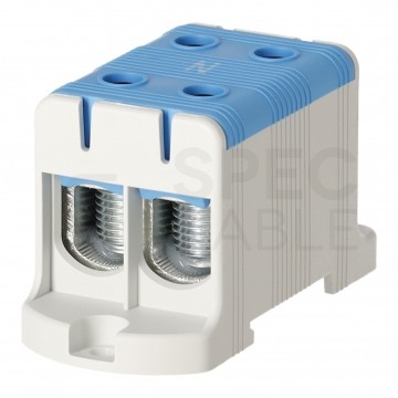 Złączka szynowa 2-torowa Al/Cu 16-95mm2 na TH35 niebieski FJ-E95/2/B HEDO