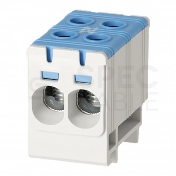 Złączka szynowa 2-torowa Al/Cu 2,5-35mm2 na TH35 niebieski FJ-E35/2/B HEDO